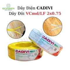 Dây Điện CADIVI Dây Đôi VCmd/LF 2x0.75  – Ruột Đồng Mềm, PVC Chống Cháy