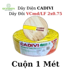 Dây Điện CADIVI Dây Đôi VCmd/LF 2x0.75  – Ruột Đồng Mềm, PVC Chống Cháy