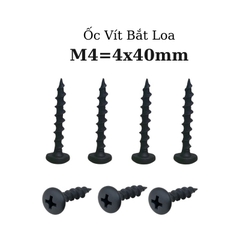 Ốc Vít Nhọn M4x40 Bắt Thùng Loa Ren Thưa Taiwan dài 40mm - Túi 1Kg