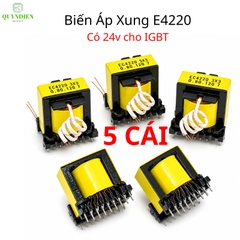Biến Áp Xung Quấn Mới E4220 Vuông (Có Nguồn Phụ 24V Dùng Cho IGBT)