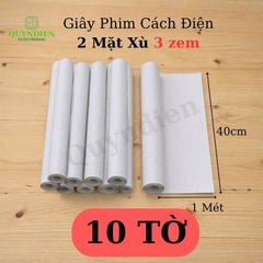 Giấy Phim Cách Điện Trắng 2 Mặt Xù Dày 0.3mm