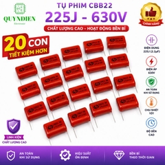 Tụ Kẹo Nâu Đỏ CBB22 225J 630V