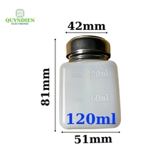 Lọ đựng dung dịch cồn xăng nước rửa mạch có nắp ấn 100ml 120ml 180ml 200ml 250ml