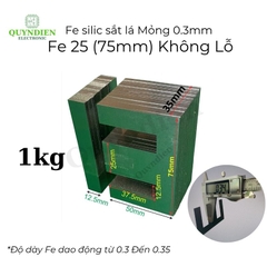 Fe silic EI lá mỏng 0.35mm - 25mm (75mm) không lỗ