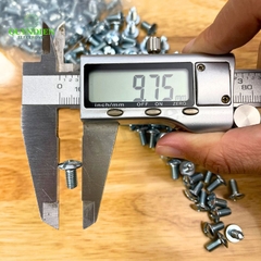 Ốc Vít Đầu Dù Ren Mịn M5=5x10mm Màu Trắng