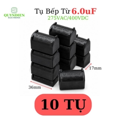 Tụ Bếp Từ 6uF 275VAC/400VDC Màu Đen Loại Đứng