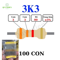 Điện trở Đài Loan 1/4W - 3K3