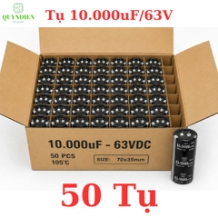 Tụ hóa lọc nguồn 10.000uf - 63v màu đen dùng trong thiết bị âm thanh, nguồn xung, và các mạch điện công suất lớn