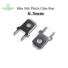 Đầu Nối Phích Cắm Đực Hai Chân 6.3mm - Túi 10 Cái