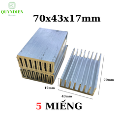 Nhôm Tản Nhiệt 8 Cánh Nhỏ 70x43x17mm