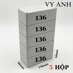 Hộp Nhựa Vy Anh 136x68x50mm Màu Trắng