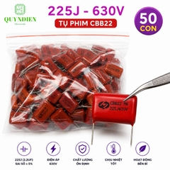 Tụ Kẹo Nâu Đỏ CBB22 225J 630V
