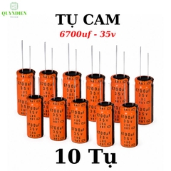 Tụ lộc nguồn LBG 6700uF 35V màu CAM chân mềm (18x40mm)