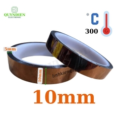 Băng dính màu Nâu chịu nhiệt tốt chất lượng cao 300℃ size 10mm