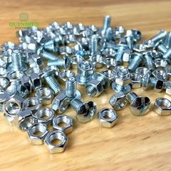 Ốc Vít Ren Mịn Đầu Dù M5x10mm Có Kèm Tán Màu Trắng