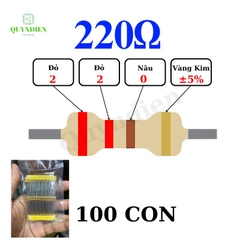 Điện trở Đài Loan 1/4W - 220R