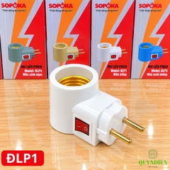 Đuôi Liền Phích Cắm Có Công Tắc E27 SOPOKA