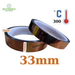 Băng dính màu Nâu chịu nhiệt tốt chất lượng cao 300℃ size 33mm