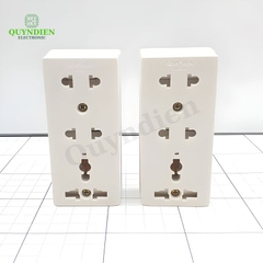 Ổ Cắm điện 3 Cửa Có Nắp Che An Toàn E15N