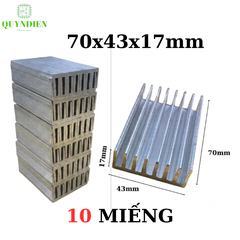Nhôm Tản Nhiệt 8 Cánh Nhỏ 70x43x17mm