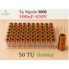 Tụ Hóa Lọc Nguồn 100uF 450V DC 105°C 18x40mm Chân Cắm Mới 100% - Linh Kiện Quỳnh Diễn