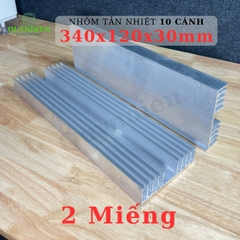 Nhôm tản nhiệt 10 Lá dài 34cm 340x120x30mm loại Dầy 1 tấm