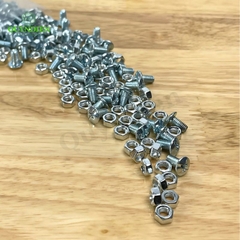 Ốc Vít Ren Mịn Đầu Dù M5x10mm Có Kèm Tán Màu Trắng