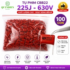 Tụ Kẹo Nâu Đỏ CBB22 225J 630V