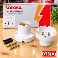 Đuôi Đèn Thẳng Lắp Trần Ren Vặn Xoáy E27 ĐT5A SOPOKA
