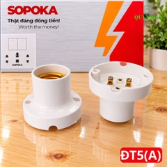 Đuôi Đèn Thẳng Lắp Trần Ren Vặn Xoáy E27 ĐT5A SOPOKA