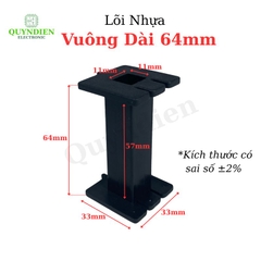 Lõi Khuôn Nhựa Vuông Dài 64mm Màu Đen