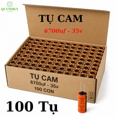 Tụ lộc nguồn LBG 6700uF 35V màu CAM chân mềm (18x40mm)