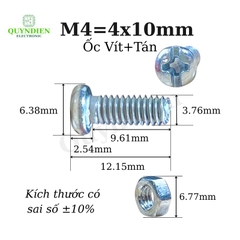 Ốc Vít M4x10mm Có Kèm Tán
