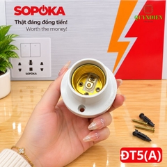 Đuôi Đèn Thẳng Lắp Trần Ren Vặn Xoáy E27 ĐT5A SOPOKA
