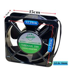 Quạt hút quạt tản nhiệt 15cm nguồn 220V (AC)-38 (W) quạt không chổi than