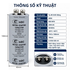 Tụ Đề Khởi Động Tinh Chi 600uF 250VAC