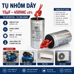 Tụ Nhôm Dây 15uF - 450V