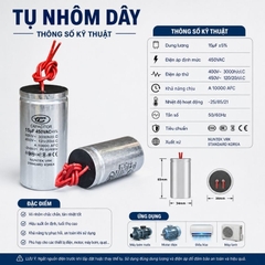 Tụ Nhôm Dây 15uF - 450V