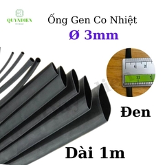 Gen co nhiệt size 3mm màu đen