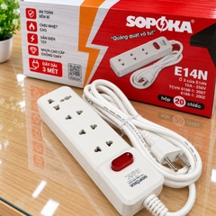 Ổ cắm lõi sứ chống cháy Con tắc 4 cửa 2200W