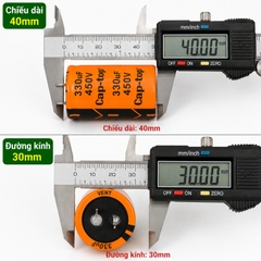 Tụ Hóa Lọc Nguồn 330uf 450VDC CapTop