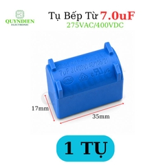 Tụ Bếp Từ 7uF 275VAC/400VDC Màu Xanh Loại Đứng