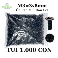 Ốc Vít Ren Mịn Đầu COL M3x8mm