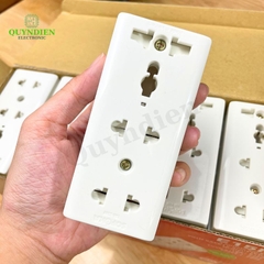 Ổ Cắm điện 3 Cửa Có Nắp Che An Toàn E15N