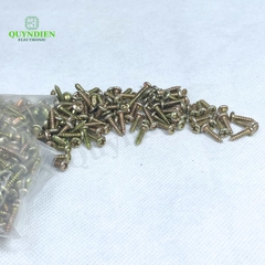Ốc Vít Nhọn M3x12mm Đầu Tròn Ren Xoắn Mạ Vàng