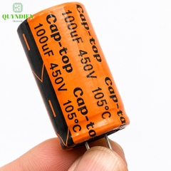 Tụ Hóa Lọc Nguồn 100uf 450VDC CapTop – Tụ Điện Lọc Nguồn Nguồn Xung, UPS, Biến Tần