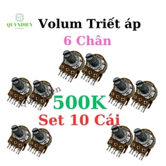 Volum biến trở Triết áp đôi 6 chân WH148 B500K