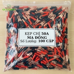 Kẹp Bình Ắc Quy 50A Mạ Đồng Đỏ Đen