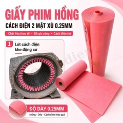 Giấy Cách Điện Hồng Khổ 1 Mét Dày 0.25mm