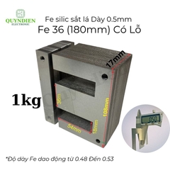 Fe Sắt silic EI lá dầy 0.5mm - 36mm (108mm) có lỗ